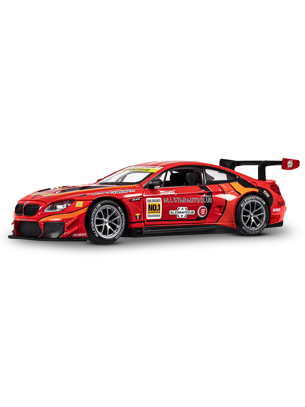 Автомобиль АВТОпанорама BMW M6 GT3 1:24 JB1251649 - фото 6
