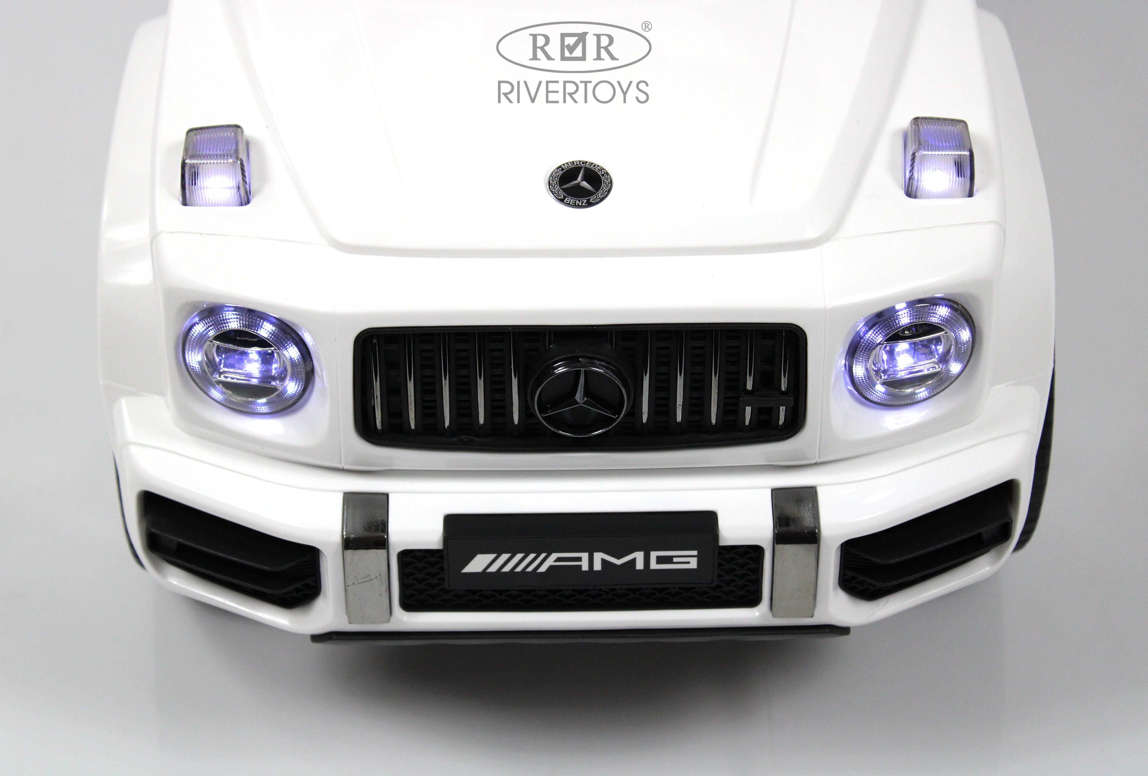 Каталка RIVERTOYS Mercedes-BenzG63 White Diamond белый - фото 5