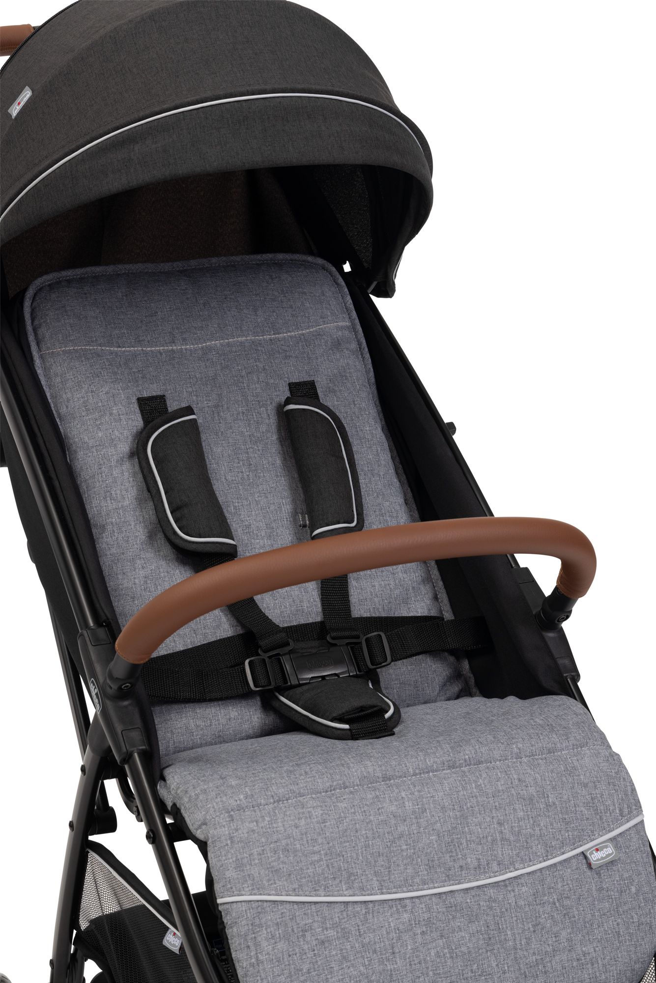 Коляска прогулочная Chicco серый - фото 14