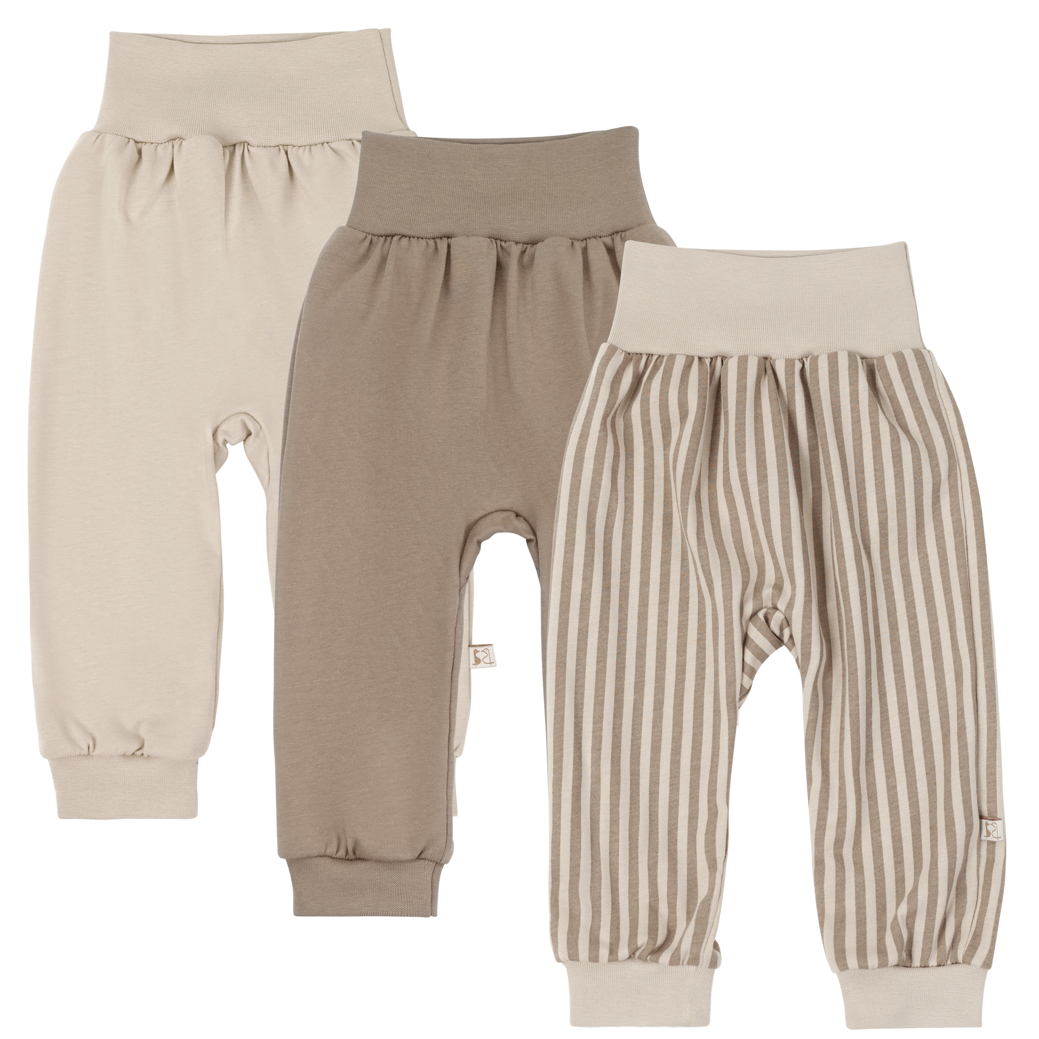 Брюки 3 шт Фабрика Бамбук MU055103KNR/117MU/Шоколад полоски - фото 1