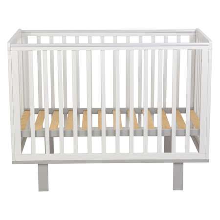 Детская кроватка Polini kids прямоугольная, (серый, белый)