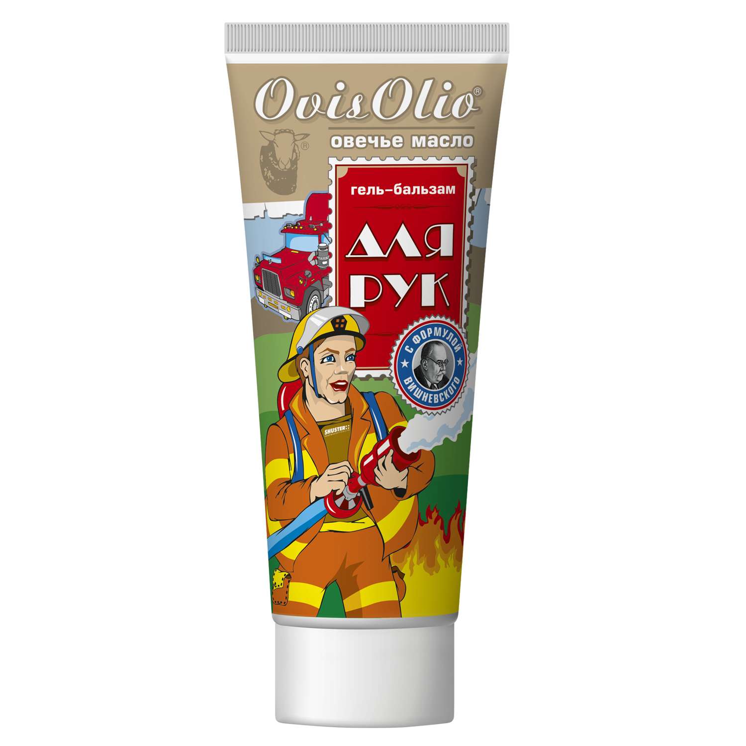 Гель-бальзам для рук Спецмазь смягчающий с берестяной формулой Вишневского Овечье масло 70г - фото 1