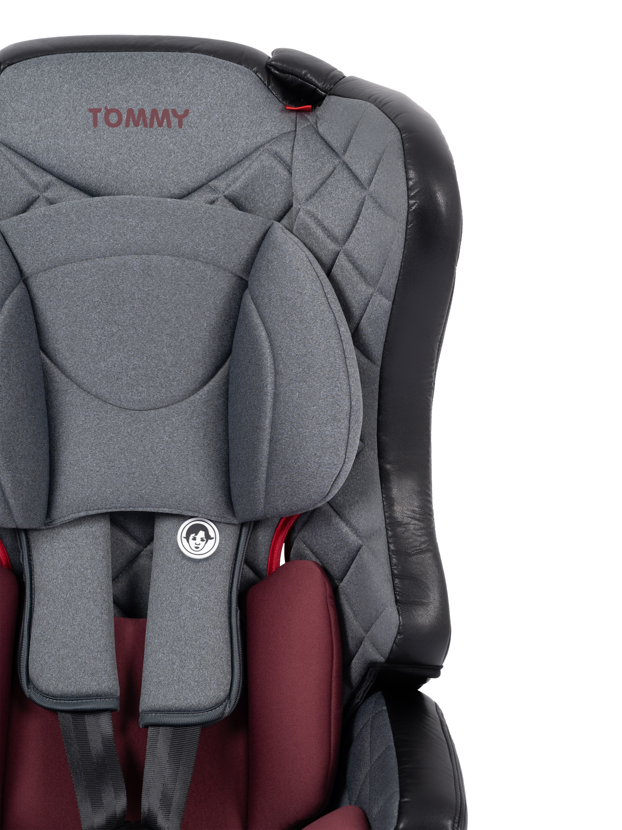 Автокресло TOMMY 1/2/3 (9-36 кг) бордовый - фото 9