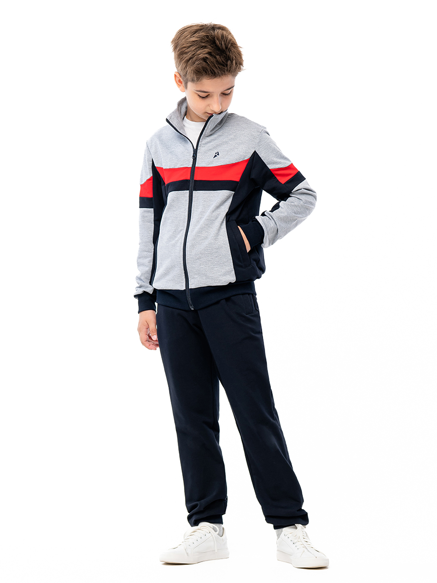 Спортивный костюм RODOS М-188/Синий_светло-серый_красный - фото 4