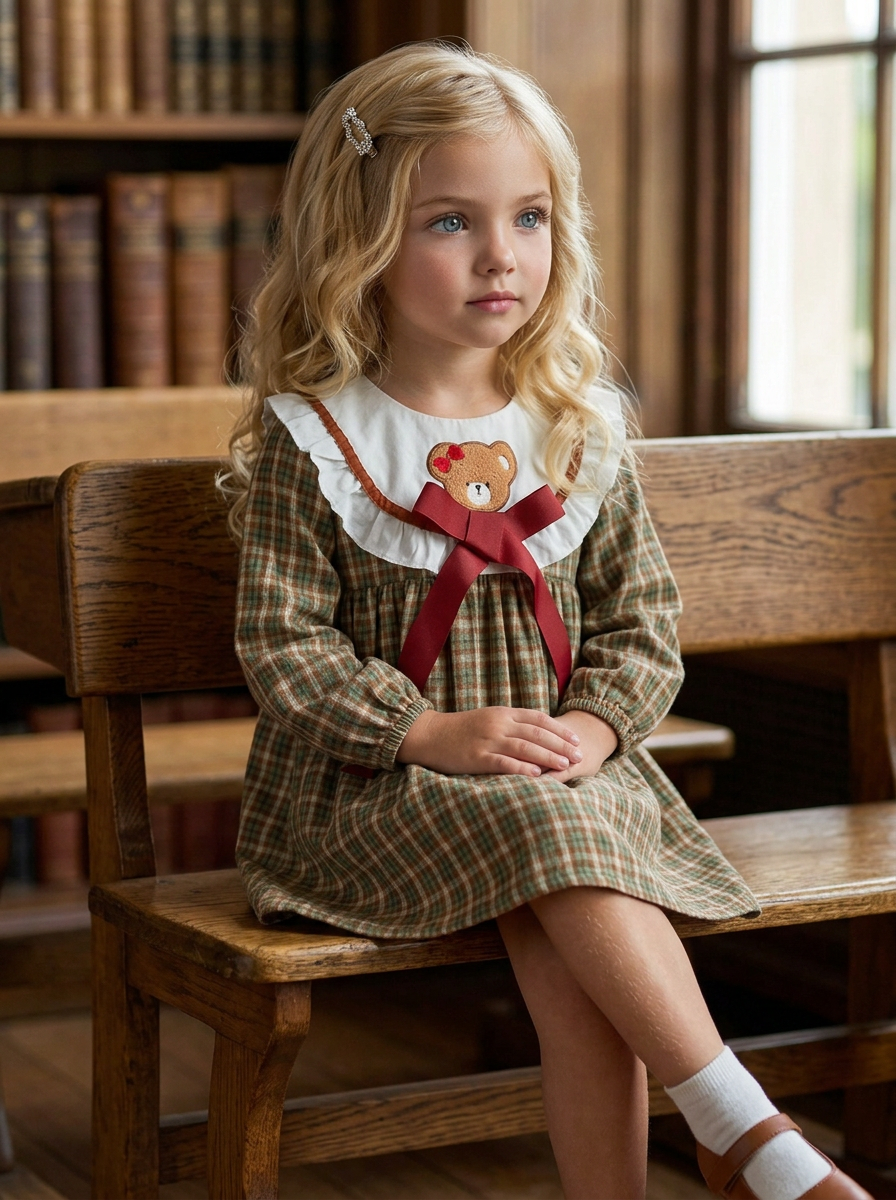 Платье KATARINAKIDS ПлКлетМишка - фото 3