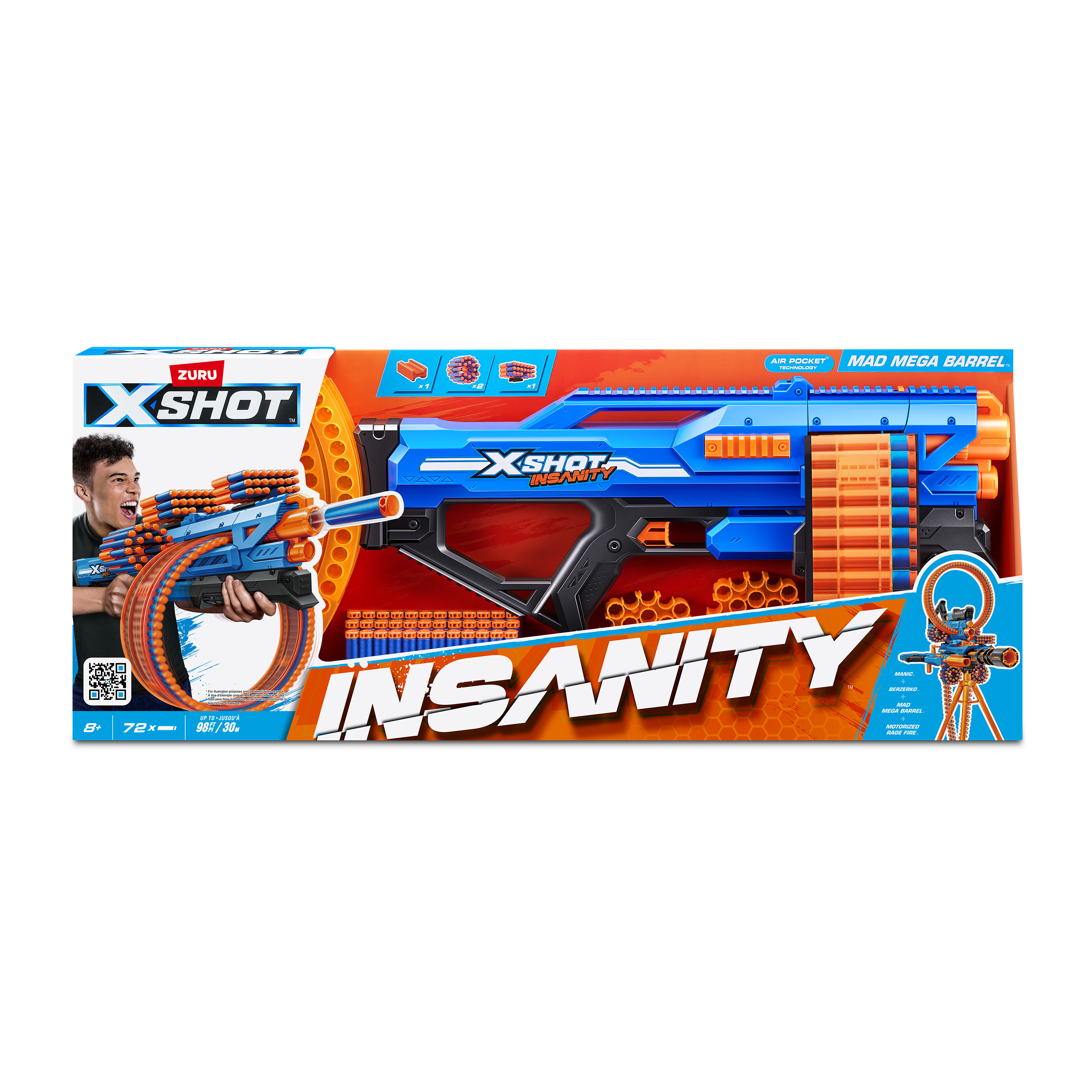 Бластер Zuru XSHOT  Insanity Mad Mega Barrel - фото 15