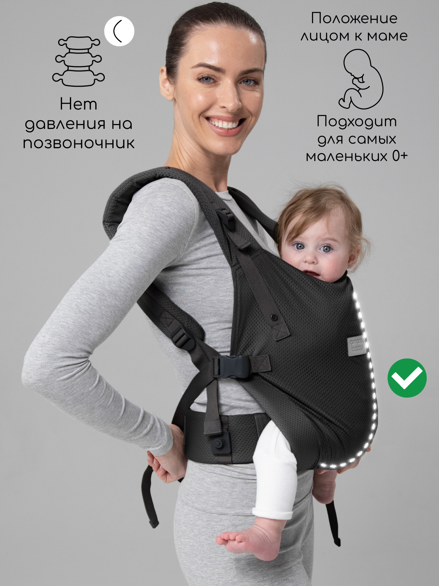 Эргорюкзак Amarobaby Hugger - фото 2