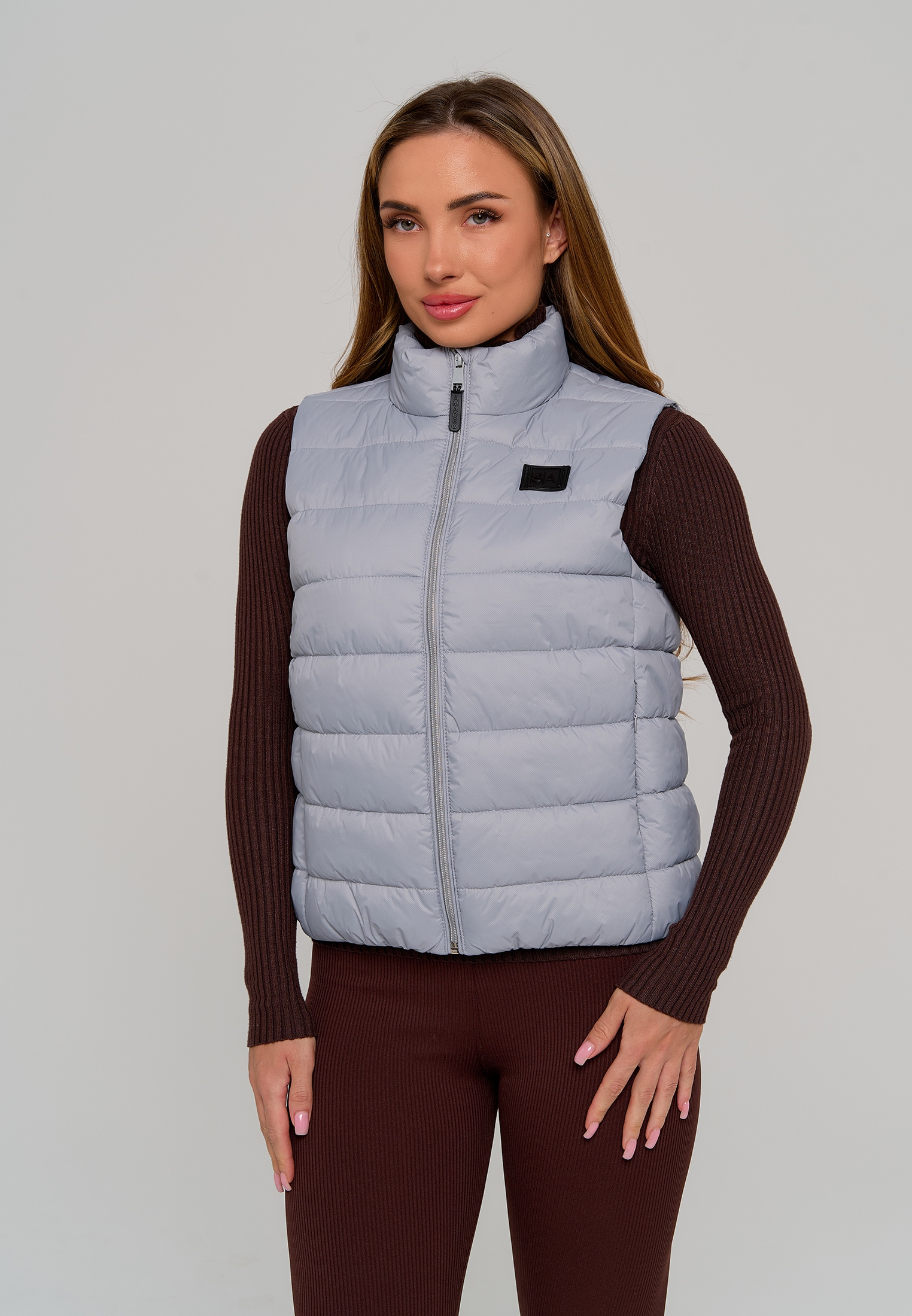 Жилет Stylish AMADEO AV-8508-светло-серый - фото 14