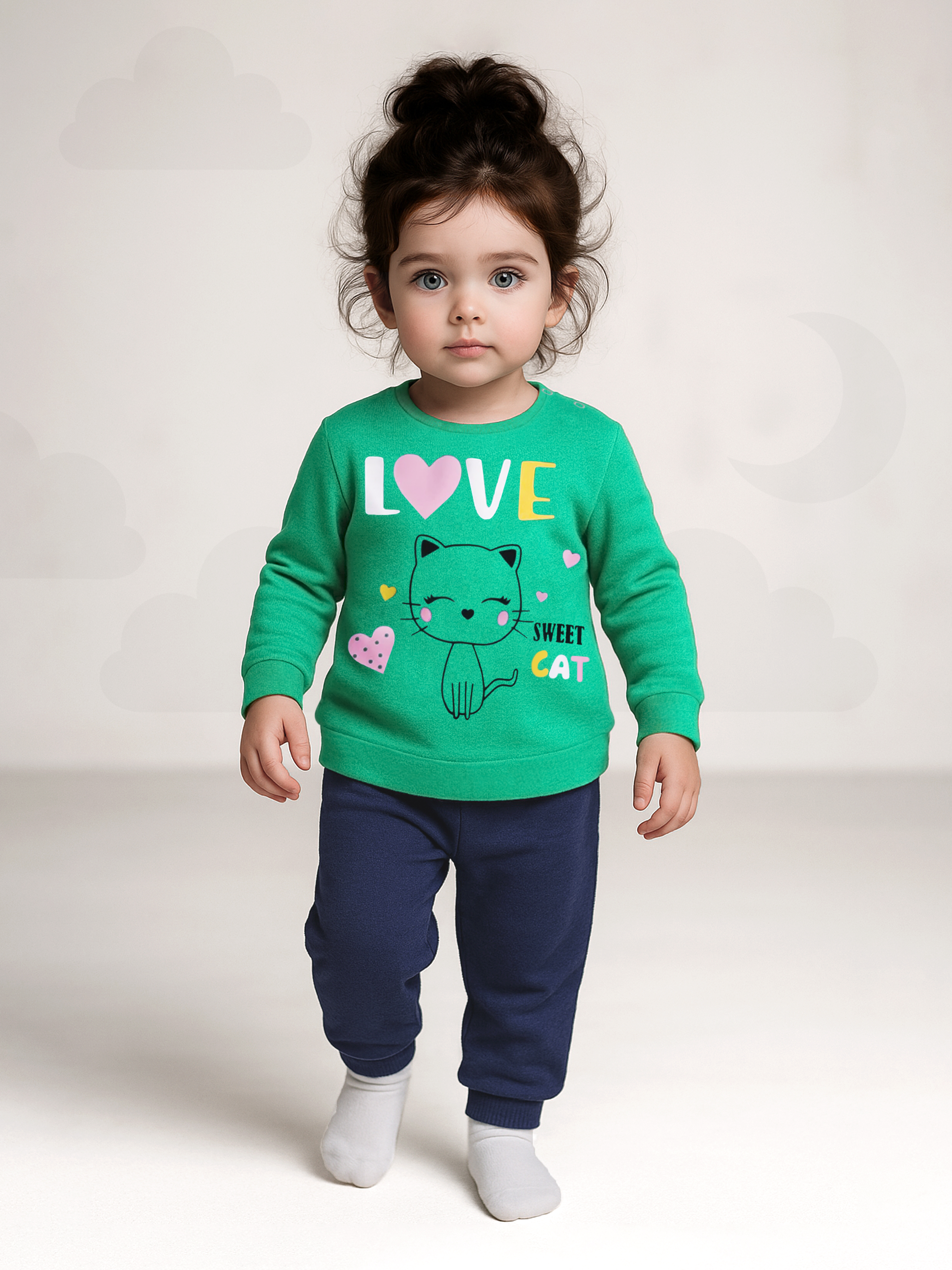 Свитшот и брюки Baby Stylе мд108026 - фото 1