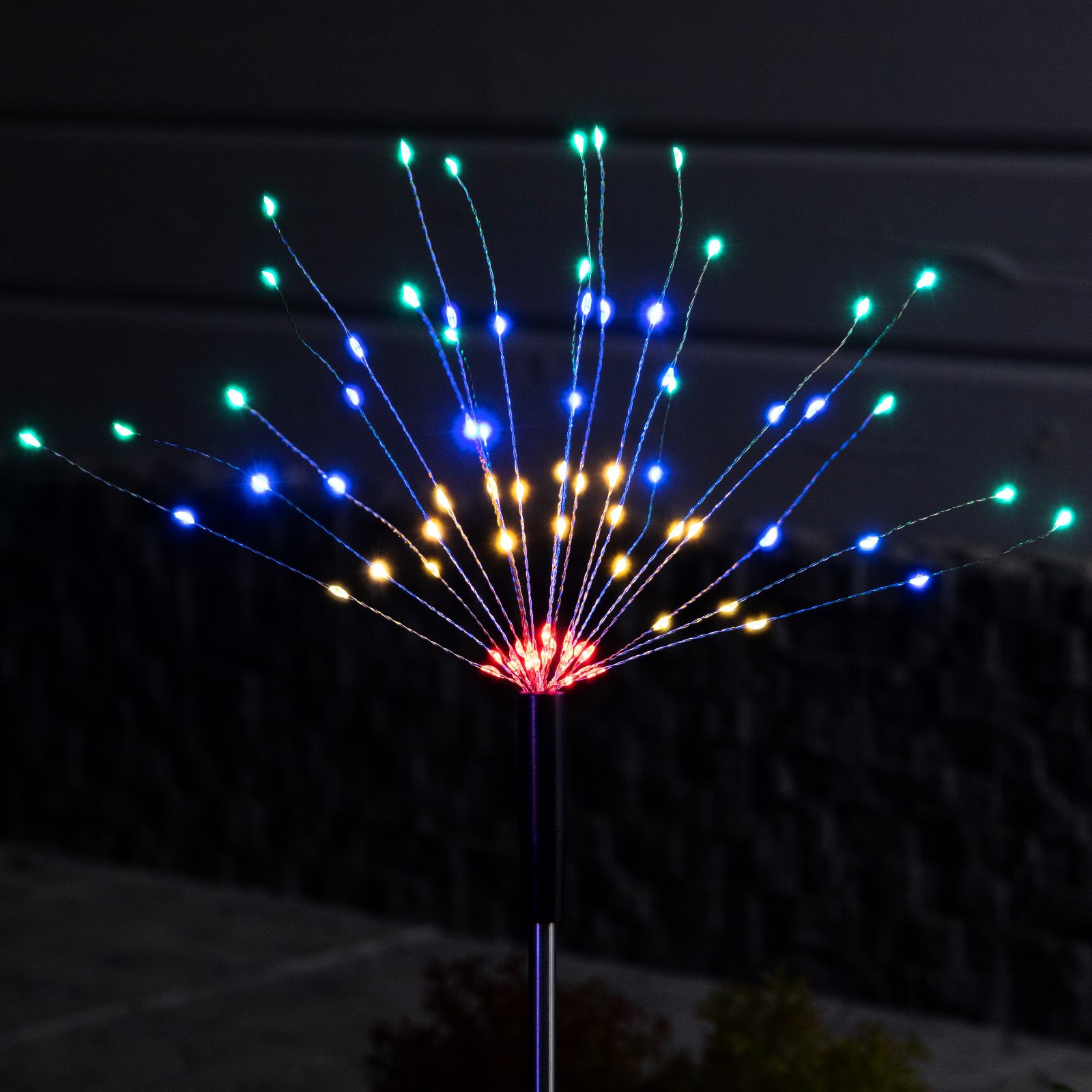 Садовый светильник Luazon на солнечной батарее «Одуванчики» 2 шт. 78 см 160 LED свечение мульти - фото 3