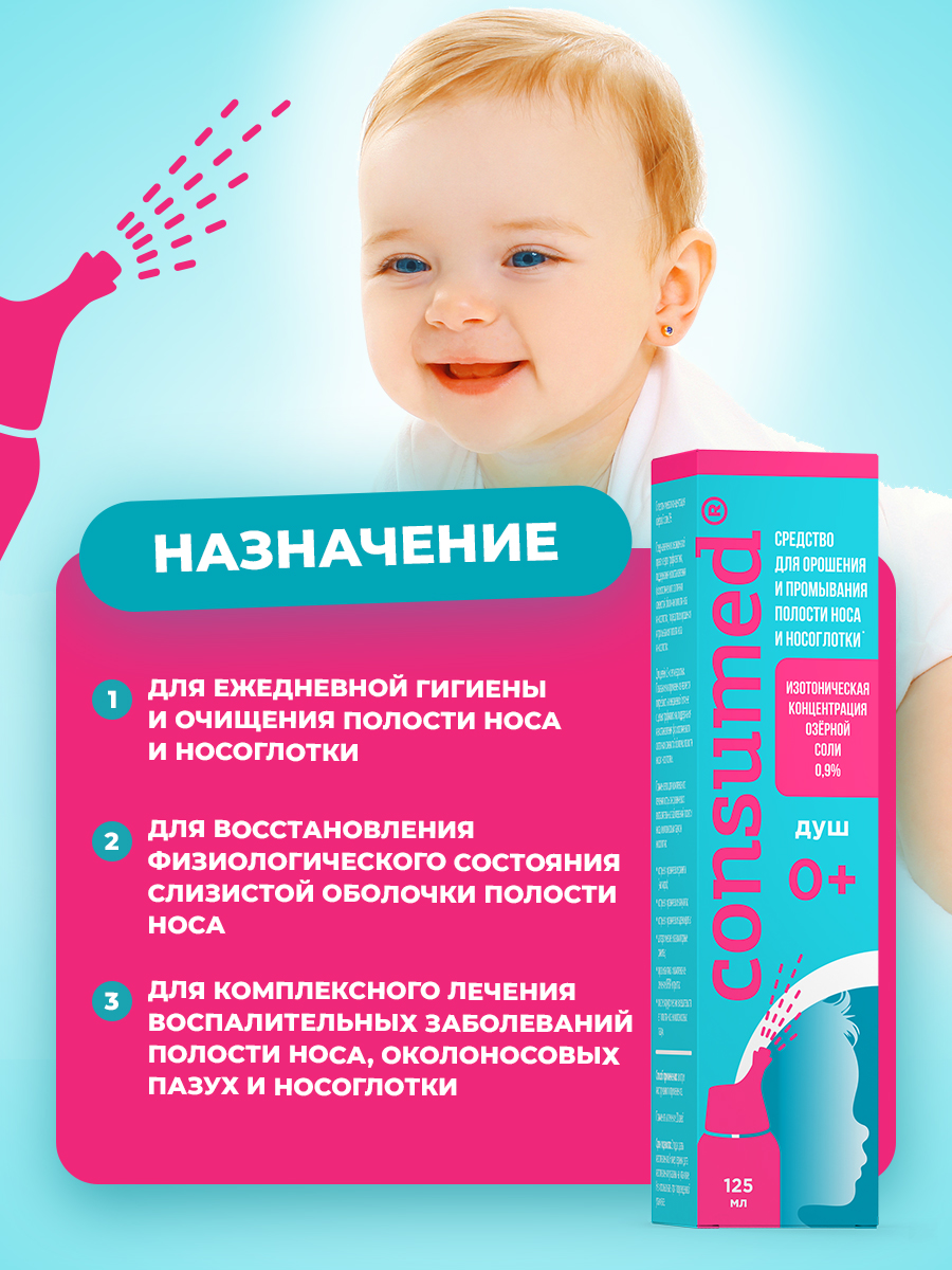 Спрей для промывания Consumed носа душ 125 мл - фото 2