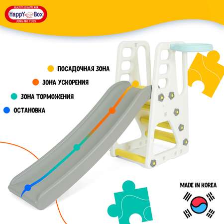 Детская горка Happy Box JM-755A белая