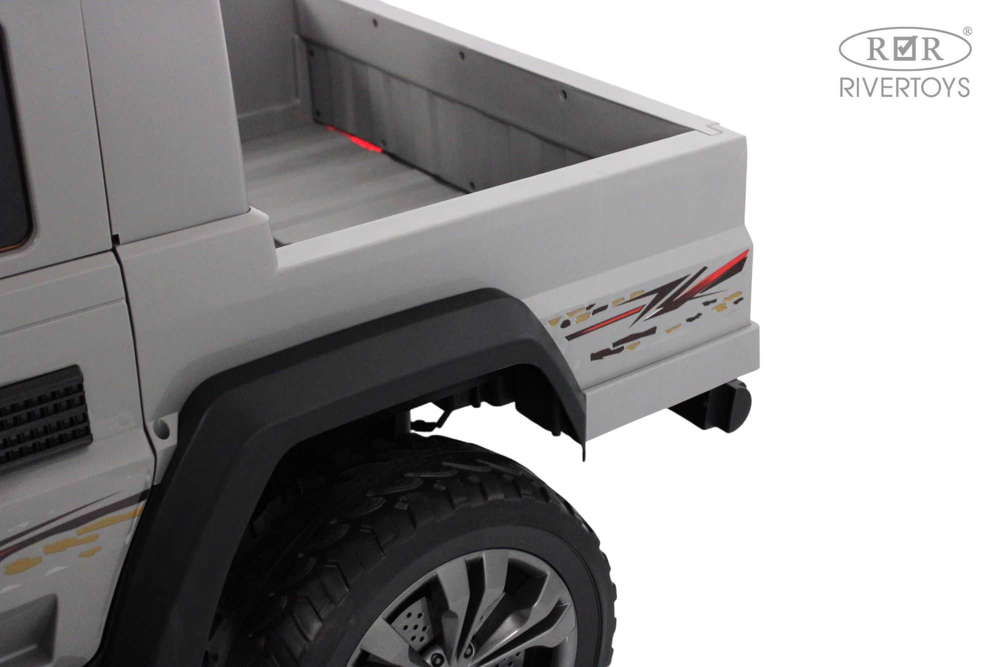 Электромобиль RIVERTOYS E555KX-PICKUP-GREY С пультом ДУ - фото 10