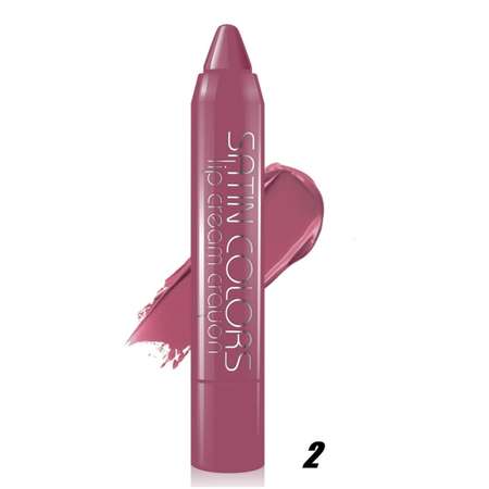 Помада - карандаш для губ Belor Design SATIN COLORS тон 2 лиловый
