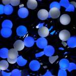 Гирлянда Luazon «Нить» «Шарики 1.5 см» тёмная нить 200 LED свечение бело-синее мигание 220 В