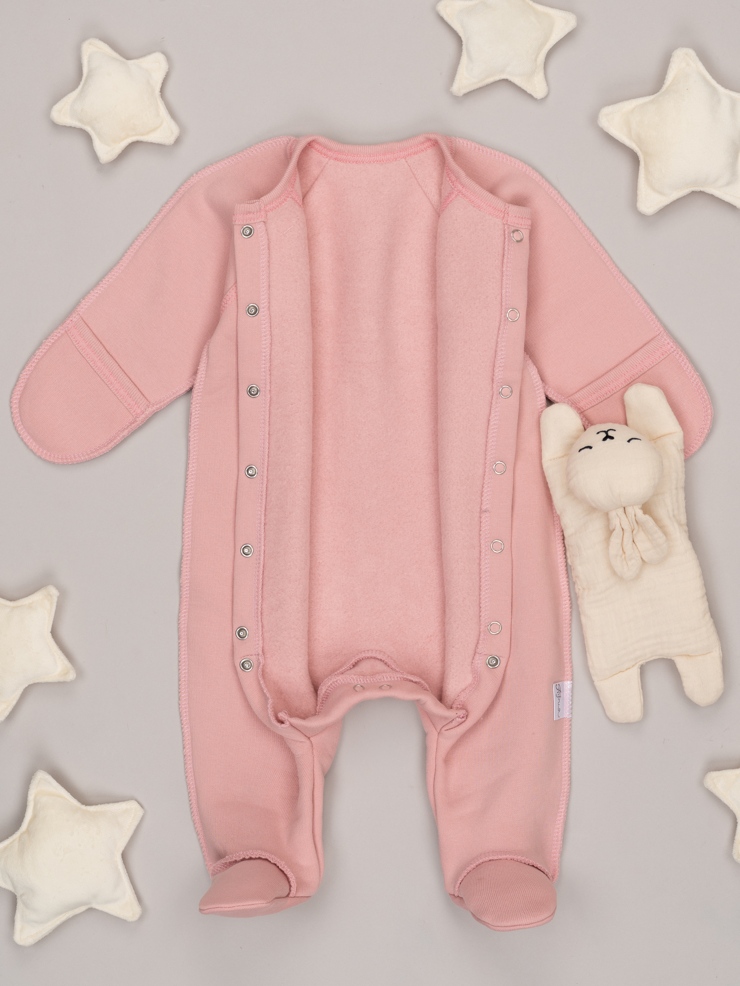 Комбинезон ТРИЯ 1131 футер 3-х нитка св пудра - фото 2