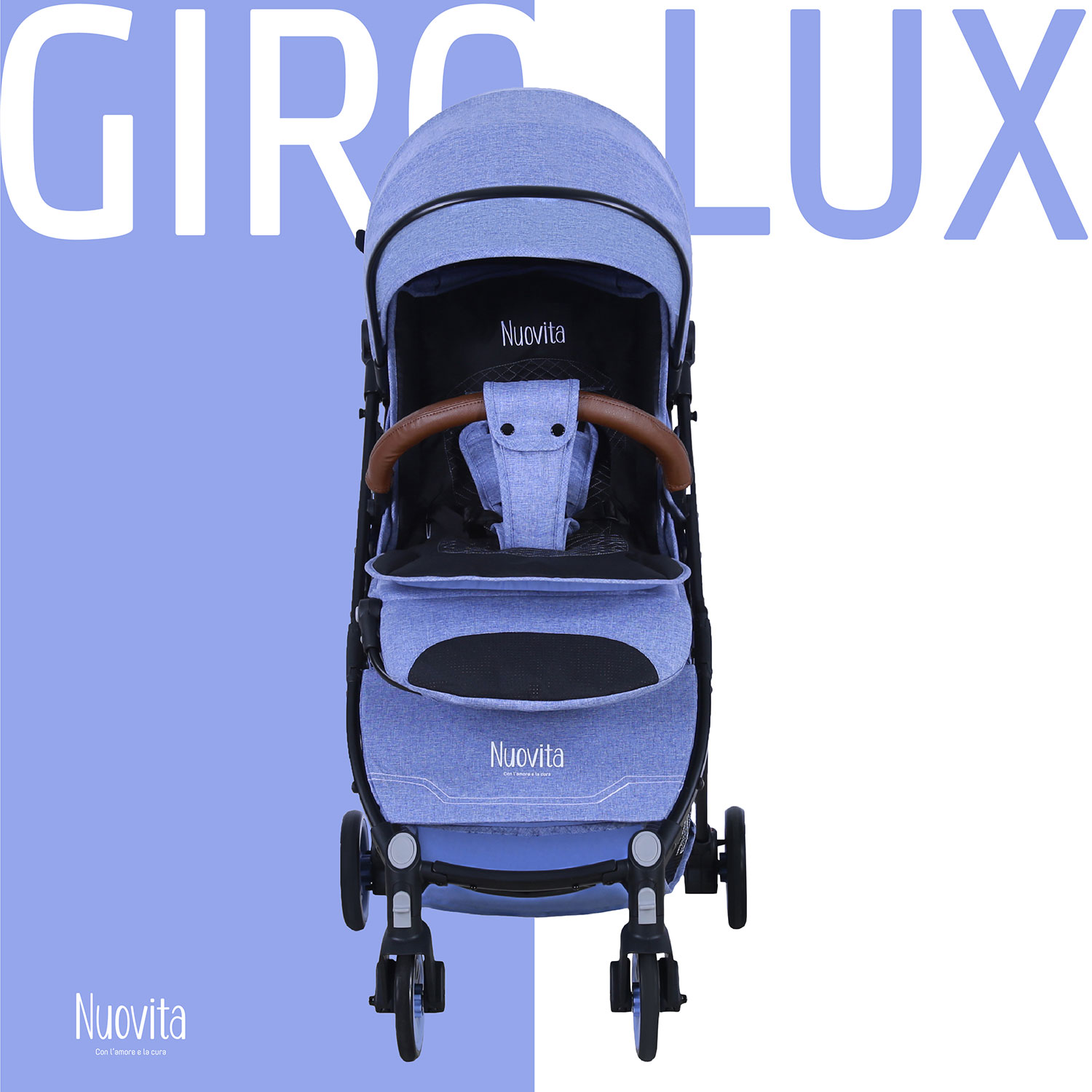 Коляска прогулочная Nuovita Giro Lux Denim Nero - фото 3