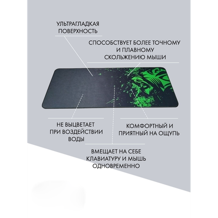Коврик для мыши oqqi и клавиатуры компьютерный игровой большой антискользящий на стол