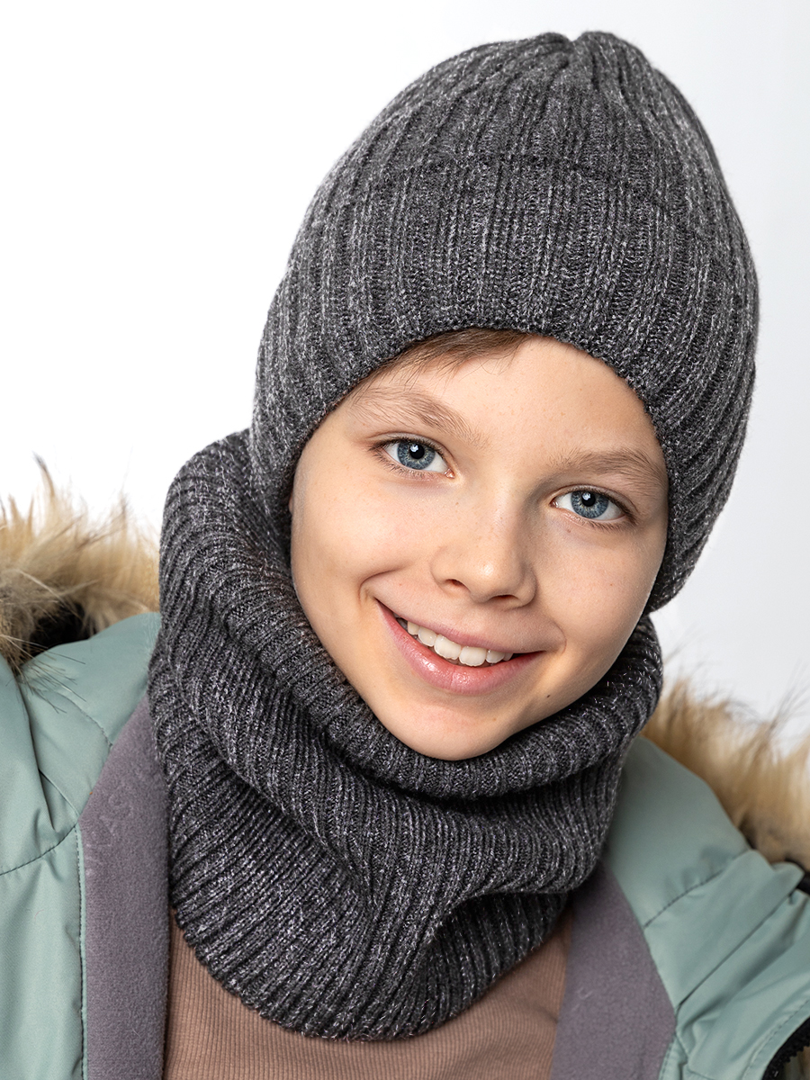 Шапка и снуд NIKASTYLE 12з16424мп антрацит - фото 1