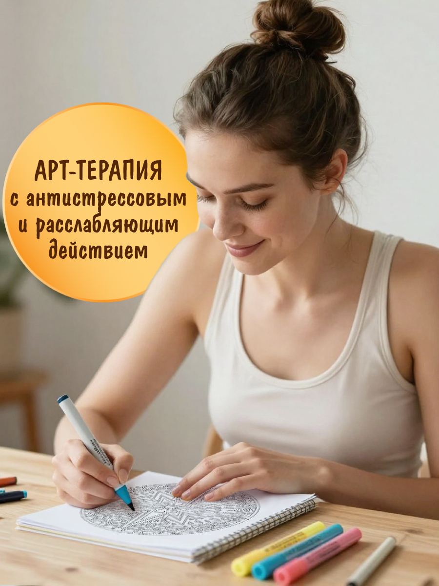 Раскраска-антистресс Проф-Пресс 2 шт Мандалы для перемен и Мандалы перезагрузки - фото 7