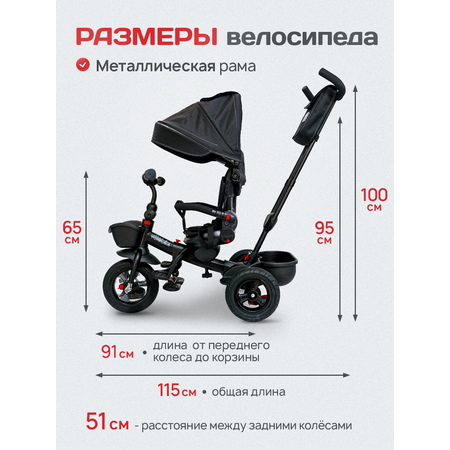 Трехколесный велосипед Velobibi 10 дюймов