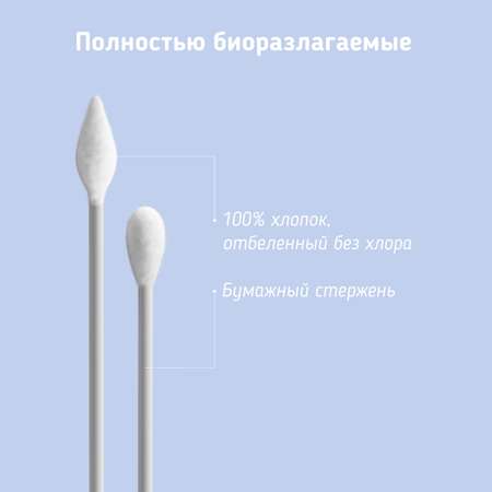 Ватные палочки Zabota2 100 шт.