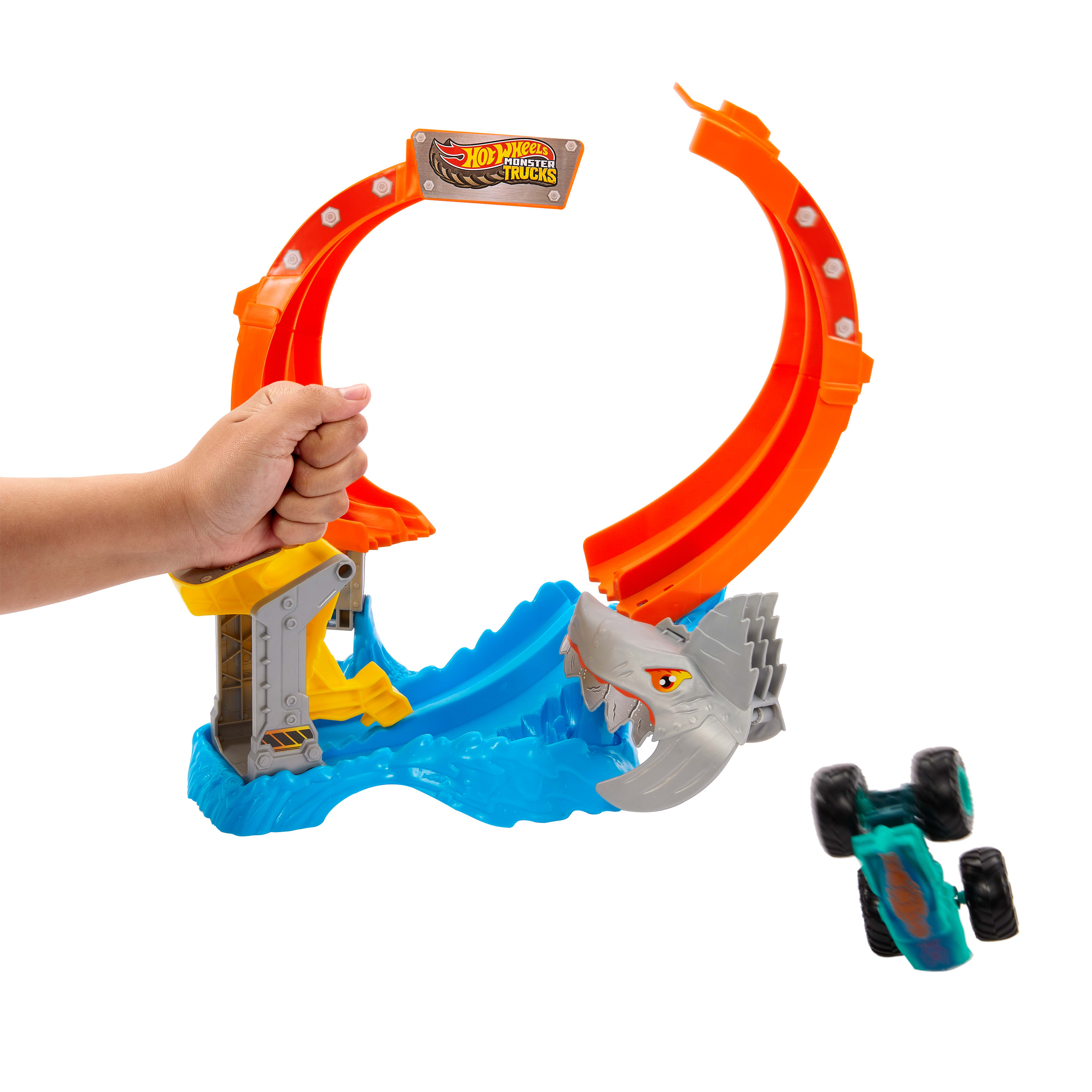 Трек Hot Wheels столкновение в воздухе с пусковой установкой JFD12 - фото 4