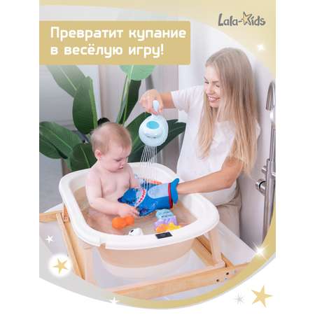 Ковш LaLa-Kids 0.5 л Бегемотик голубой