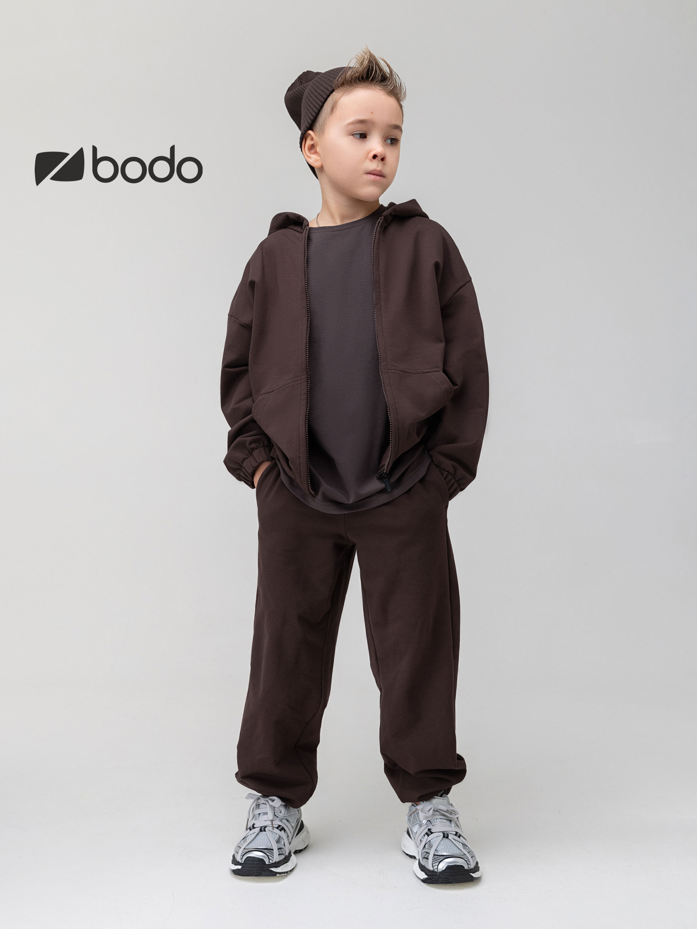 Костюм спортивный Bodo 11-671MU_кофейный - фото 2