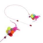 Дразнилка-удочка Пижон с плюшевым мячом 100см в ассортименте