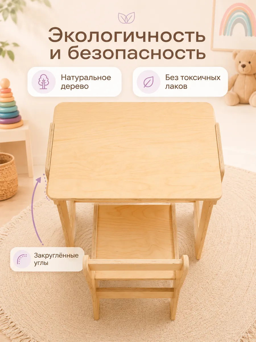 Комплект мебели Di toys без принта (стол, стул) - фото 3