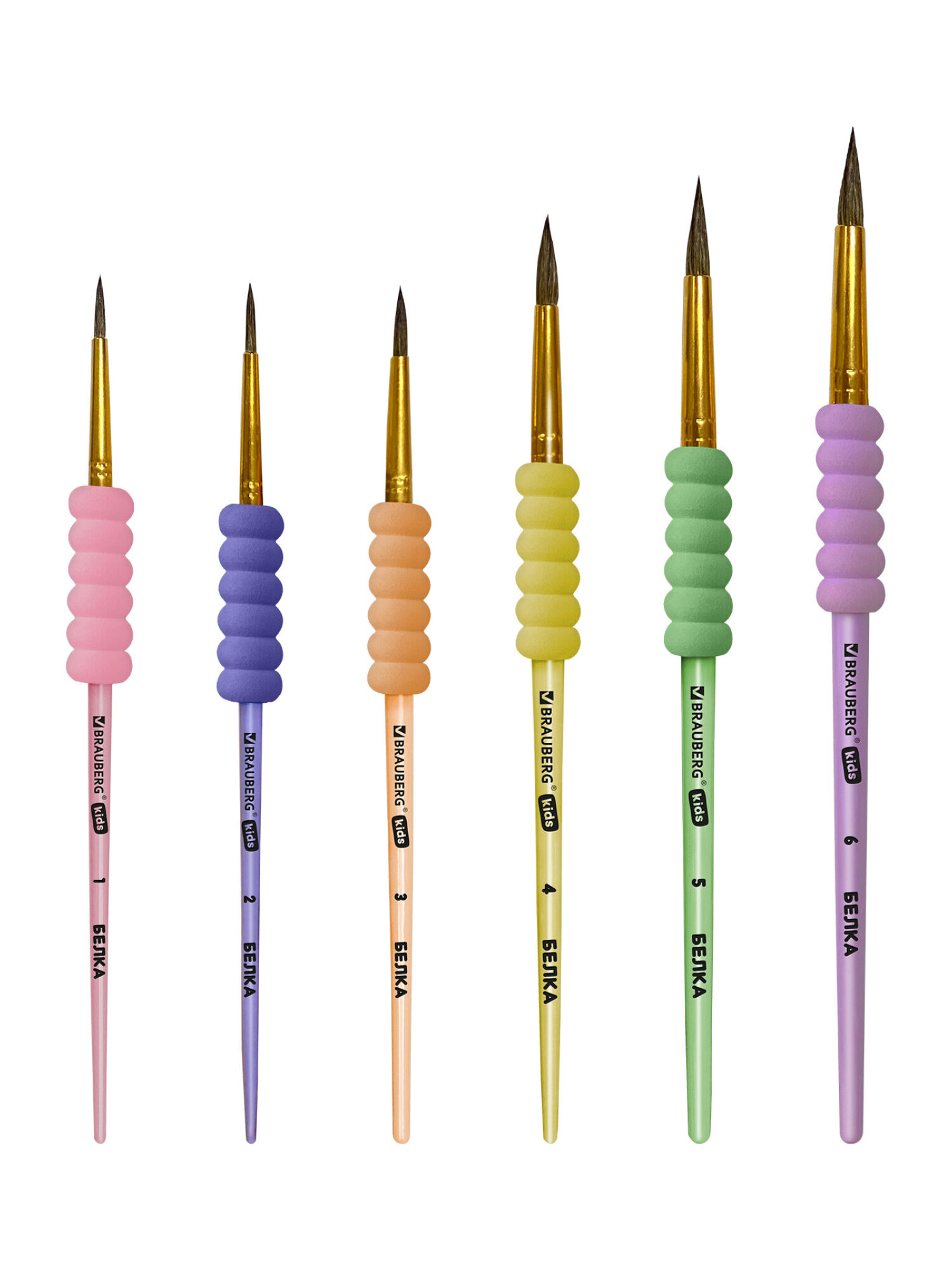 Кисть Brauberg 6 шт. (белка) - фото 3