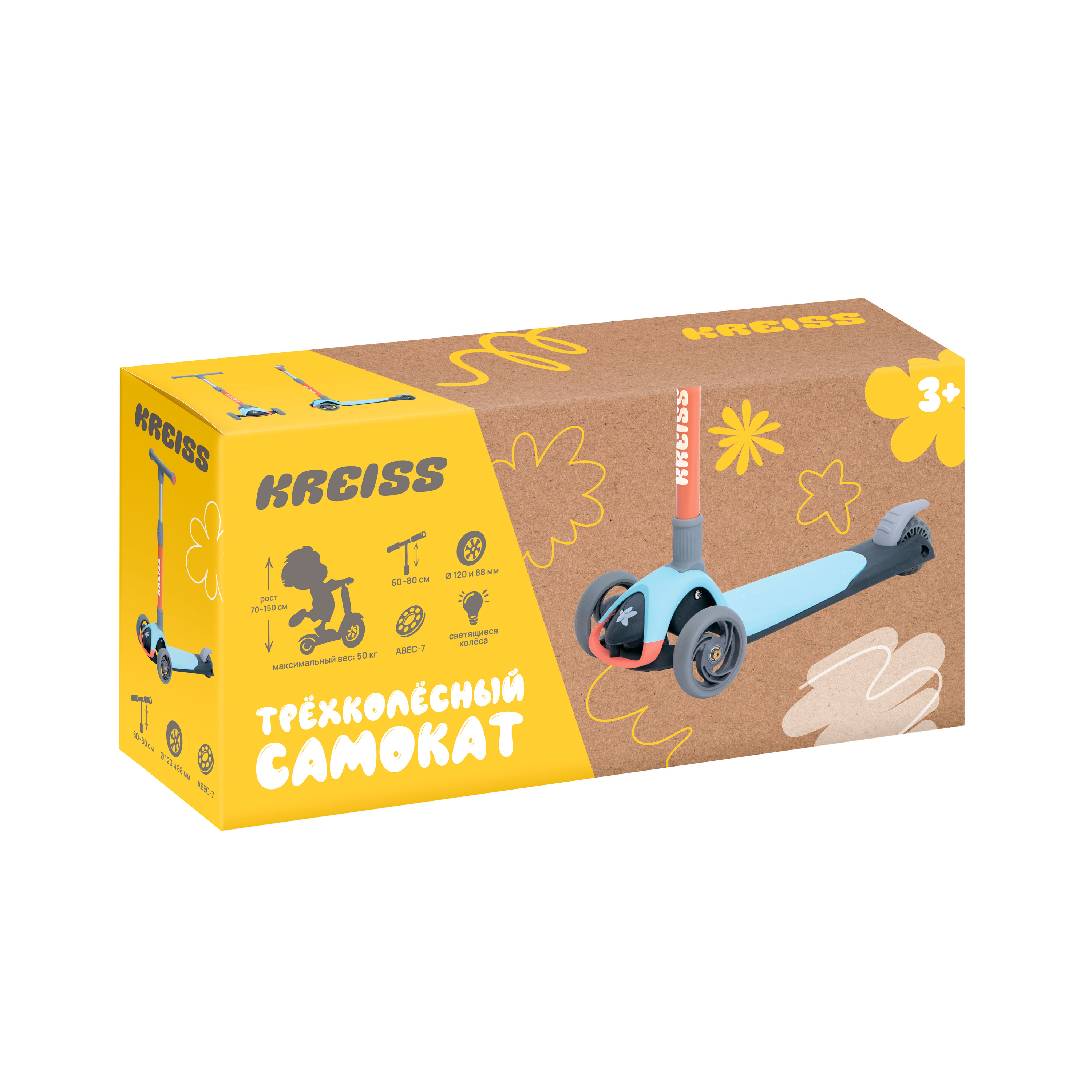 Самокат Kreiss трехколесный - фото 23