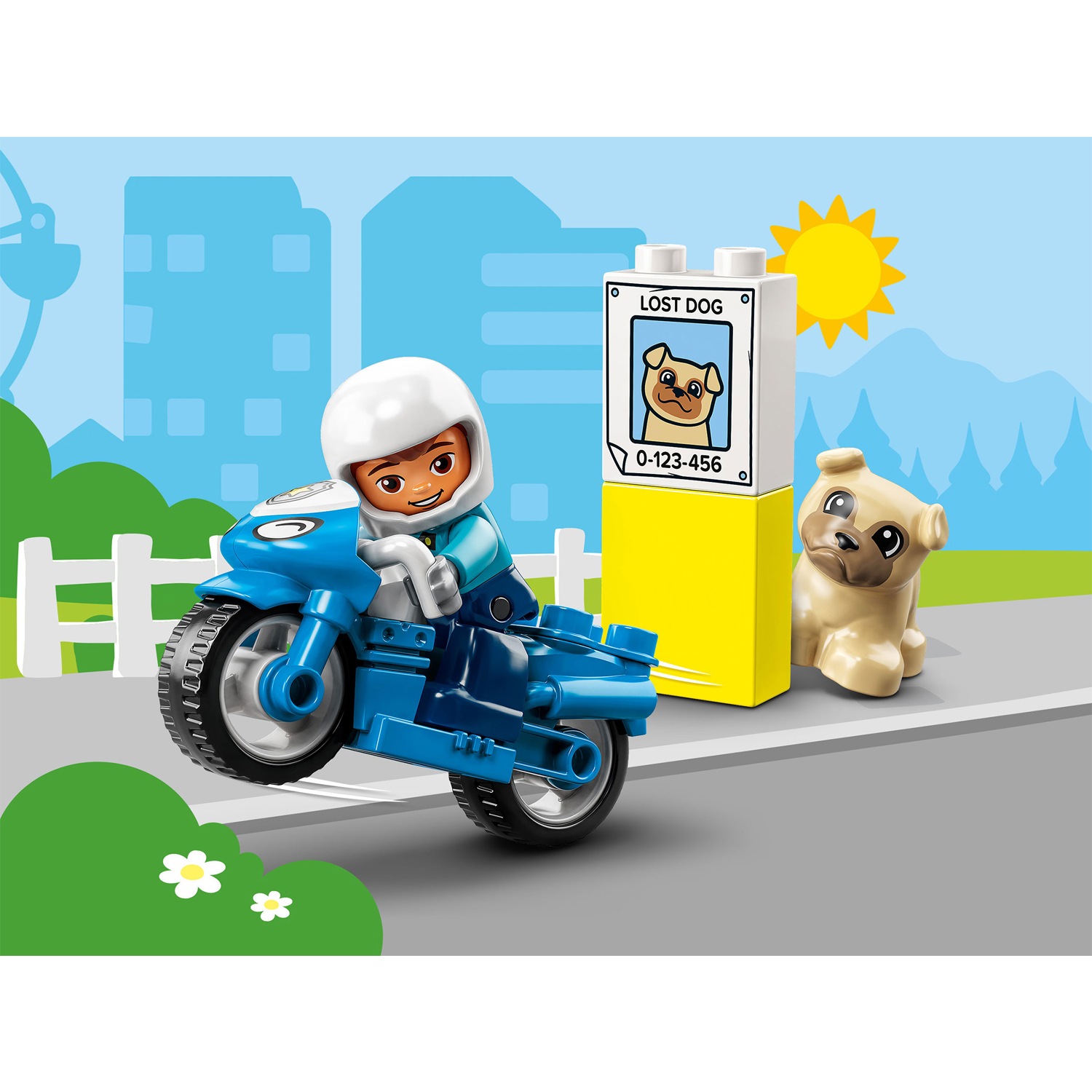 Конструктор LEGO DUPLO Полицейский мотоцикл - фото 5