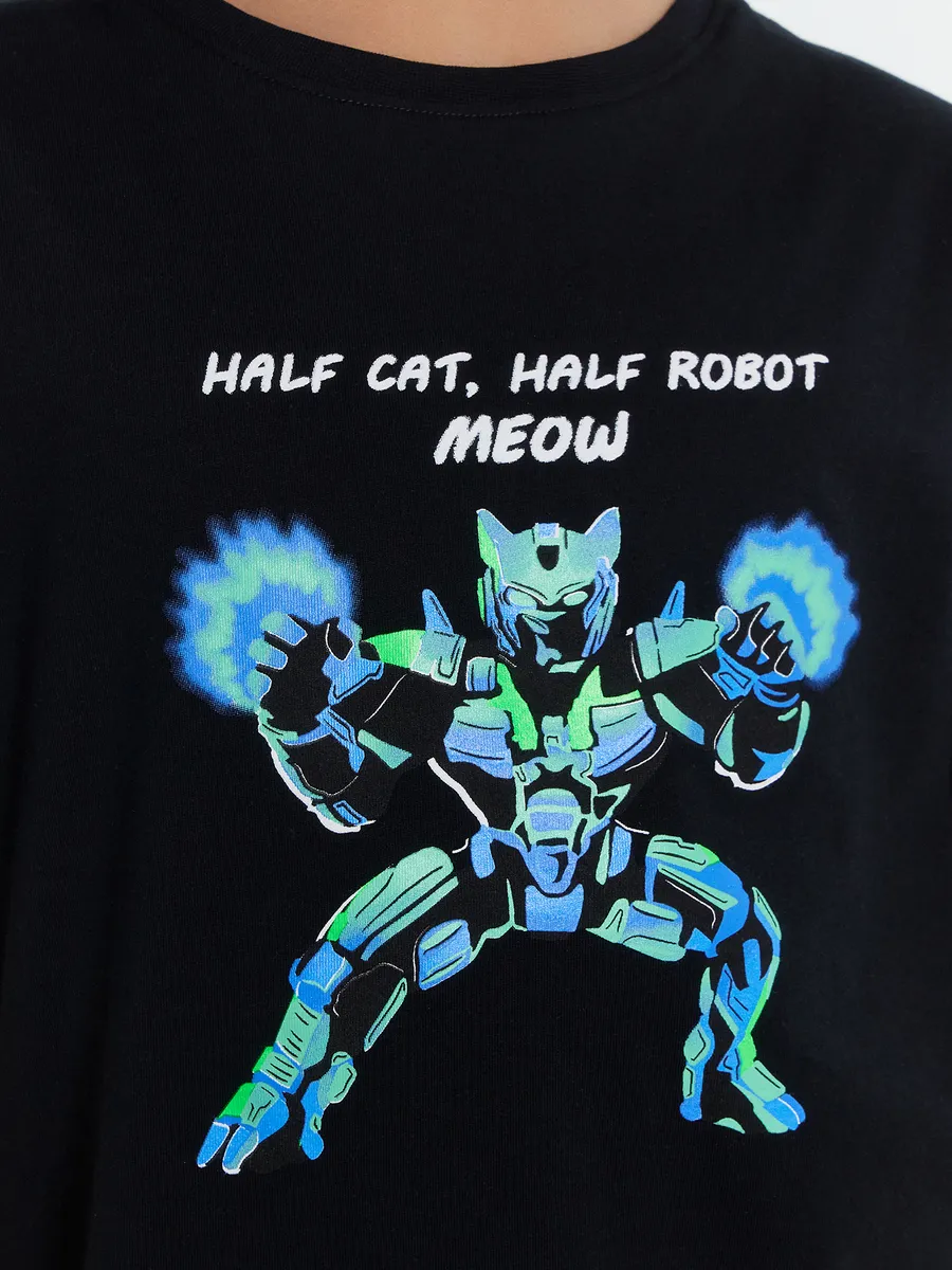 Пижама Mark Formelle (Марк Формэль) 563318/черный +робокоты на черном - фото 8