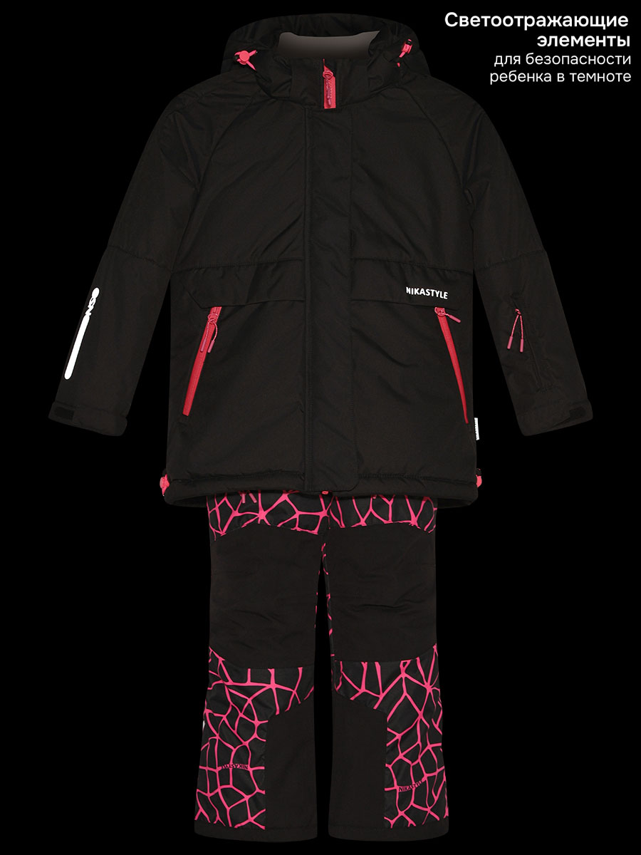 Костюм NIKASTYLE 7з3025 черный/фуксия - фото 15