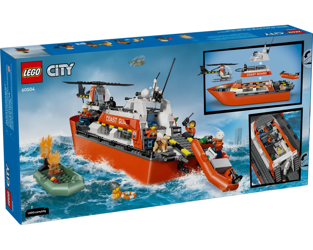 Изображение товара Конструктор LEGO City Спасательный катер и вертолет береговой охраны Изображение товара Конструктор LEGO City Спасательный катер и вертолет береговой охраны