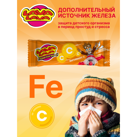 Гематоген LAVA LAVA с витамином С 40г 24 шт.