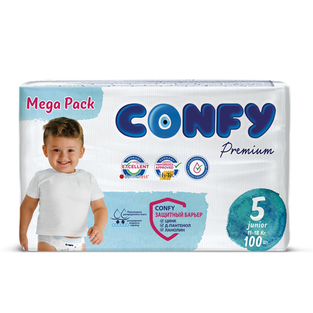 Подгузники CONFY Premium 5 100 шт.