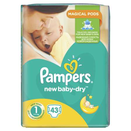 Подгузники Pampers New Baby-Dry 1 (2-5 кг) 43 шт.