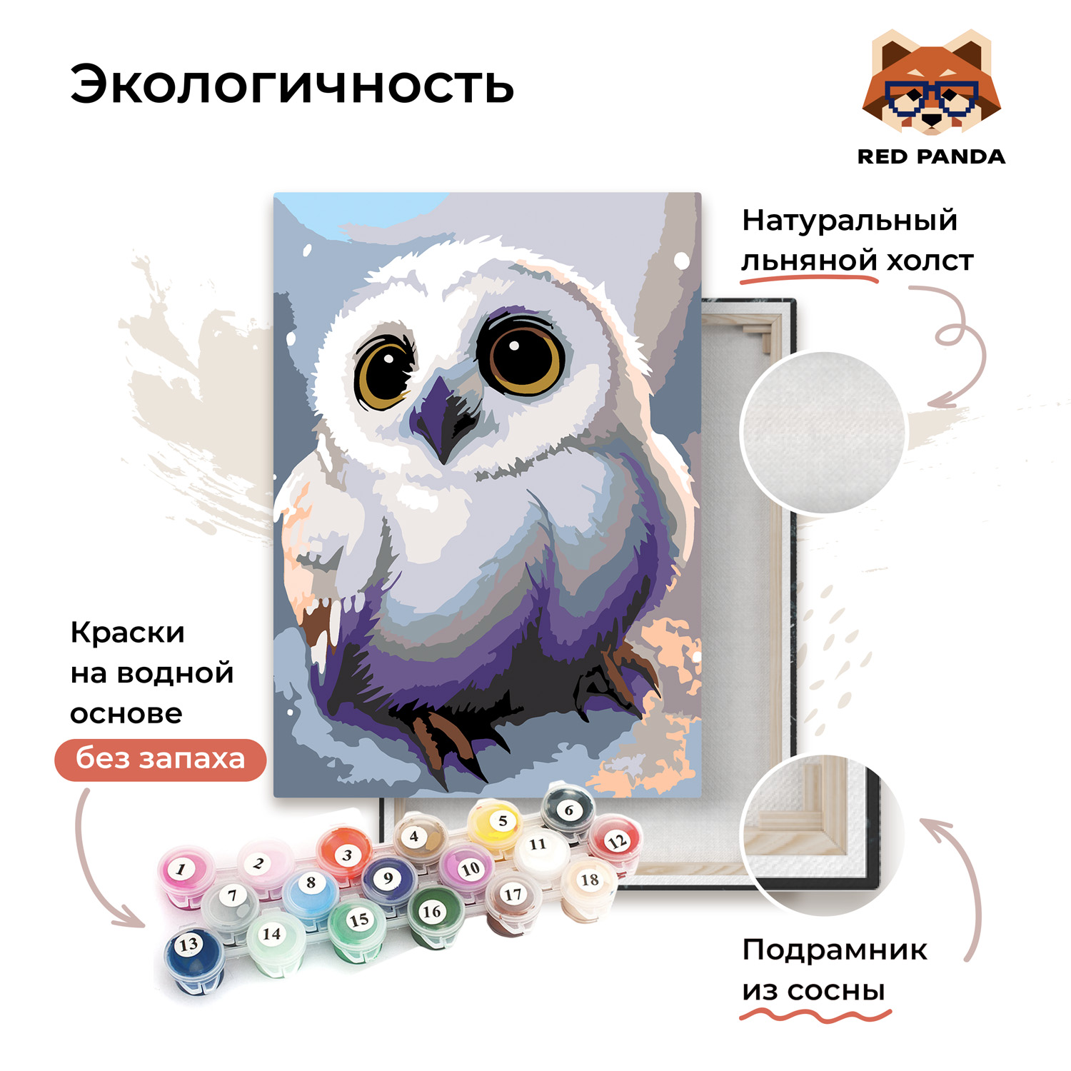 Картина по номерам Red Panda - фото 3