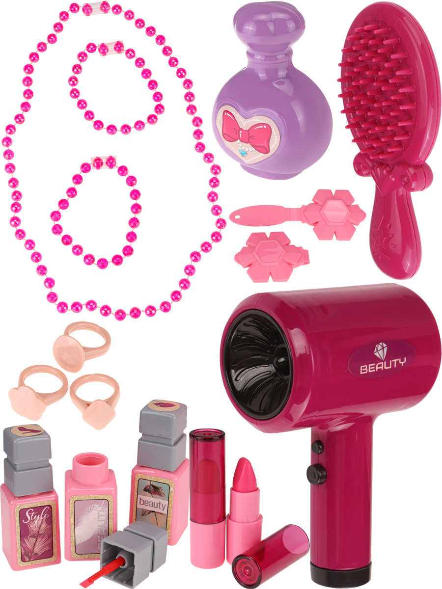 Игрушка Yako Toys туалетный столик, косметика, фен, бижутерия - фото 9