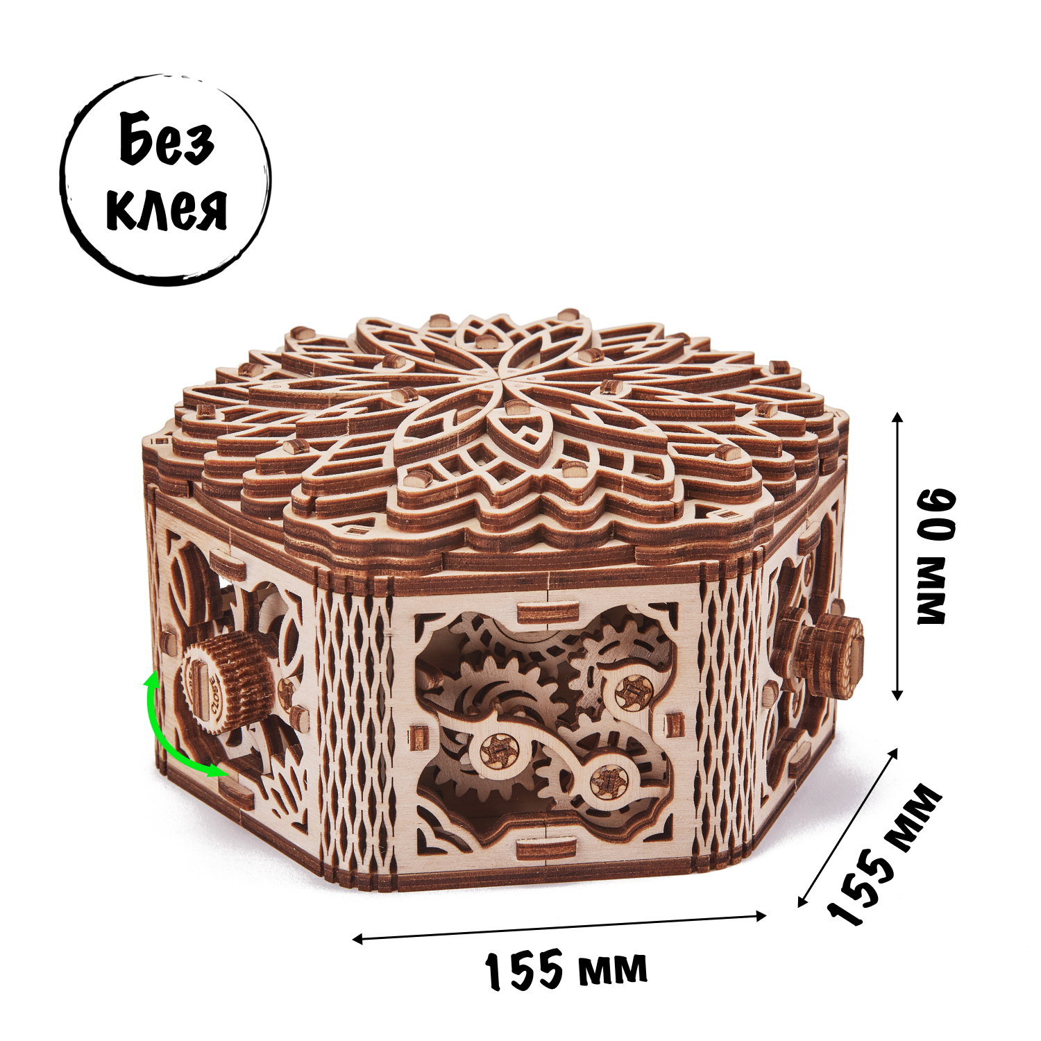 Конструктор Wood Trick Таинственный цветок деревянный 278 дет. - фото 2