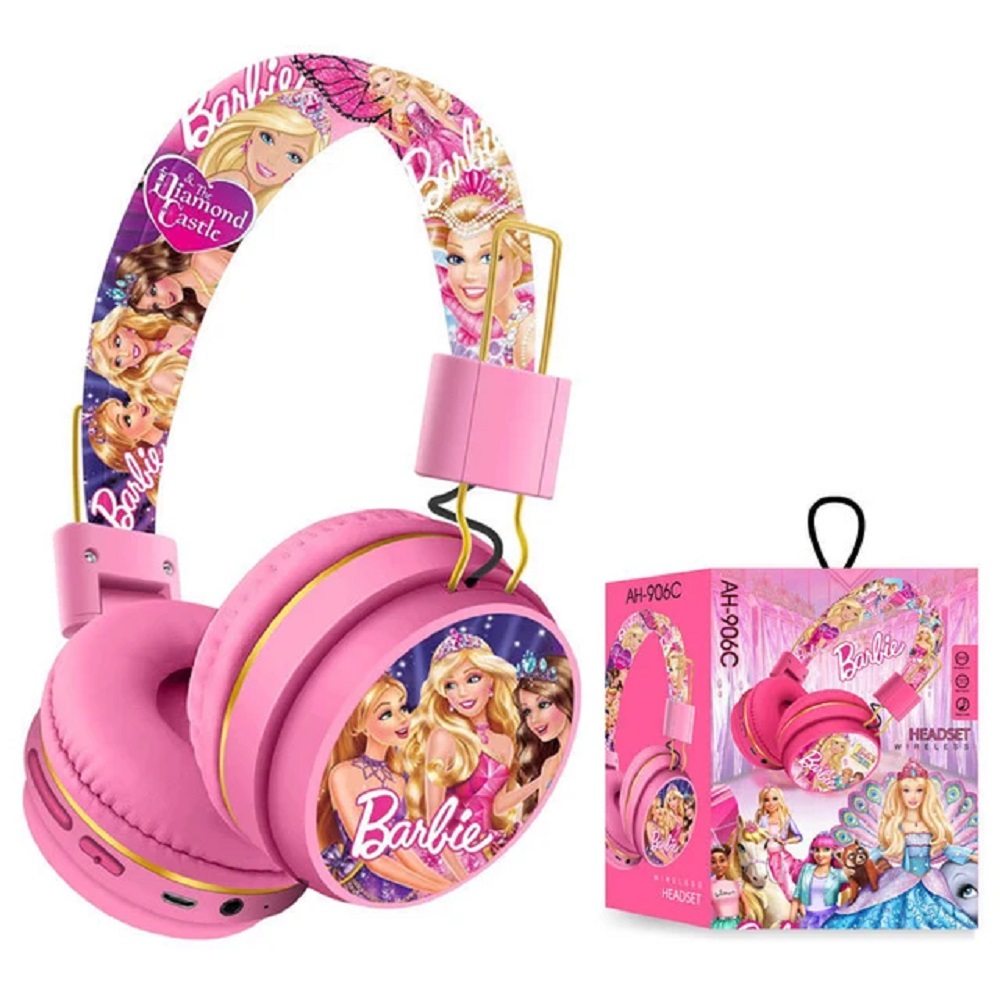Наушники Bluetooth Барби CASTLELADY беспроводные Barbie AH-906C - фото 1
