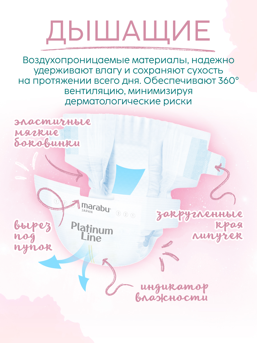 Подгузники MARABU для новорожденных NB 18 шт. - фото 3
