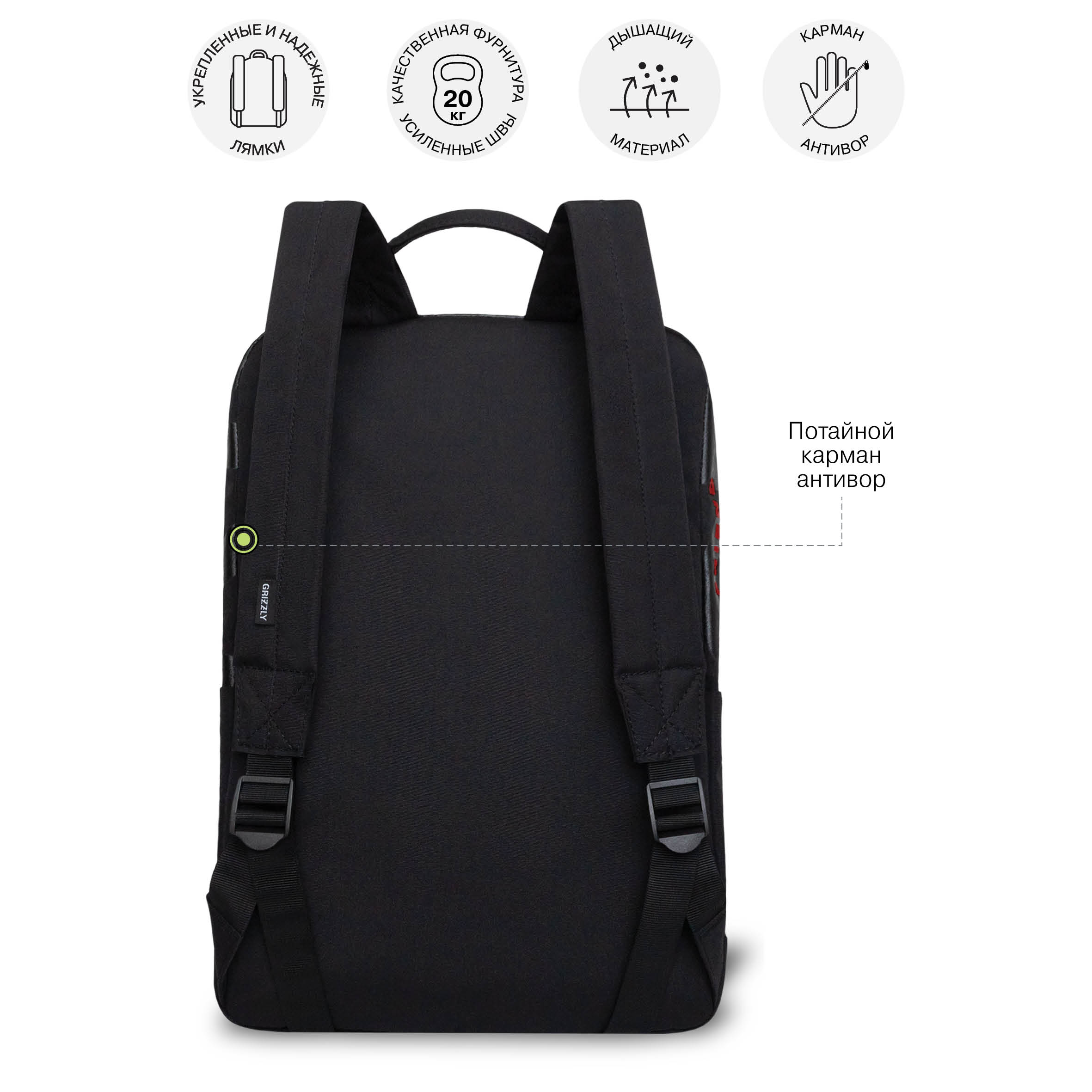 Рюкзак Grizzly для мальчика - фото 8