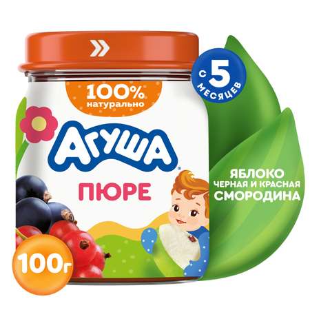 Пюре Агуша Черная смородина-красная смородина с 5 мес 100 г