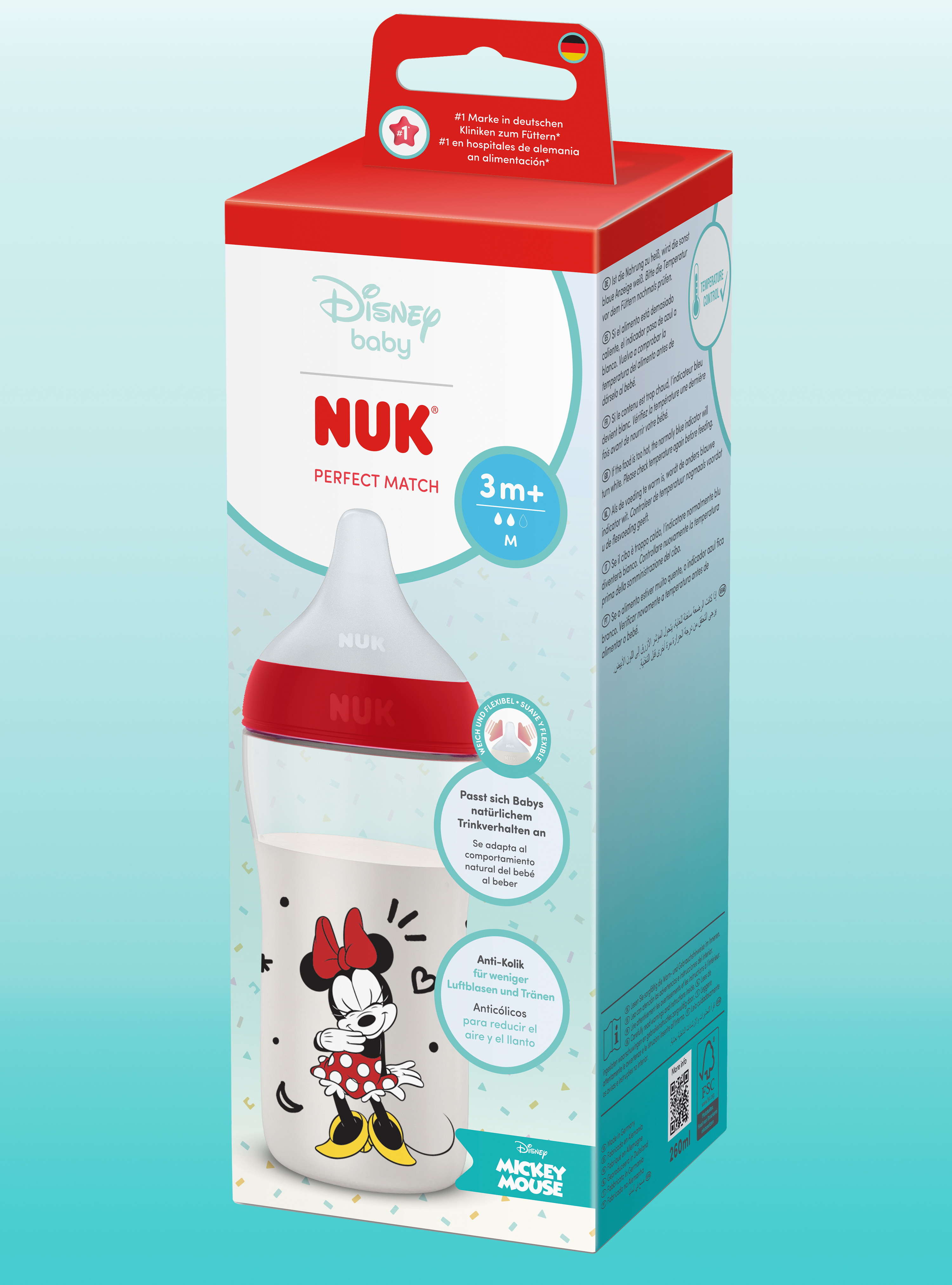 Бутылочка Nuk 260 мл 1 шт. - фото 2