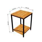 Тумба WoodSteel Тумба в стиле лофт Chicago 40x40х55 см с полкой для хранения чёрный