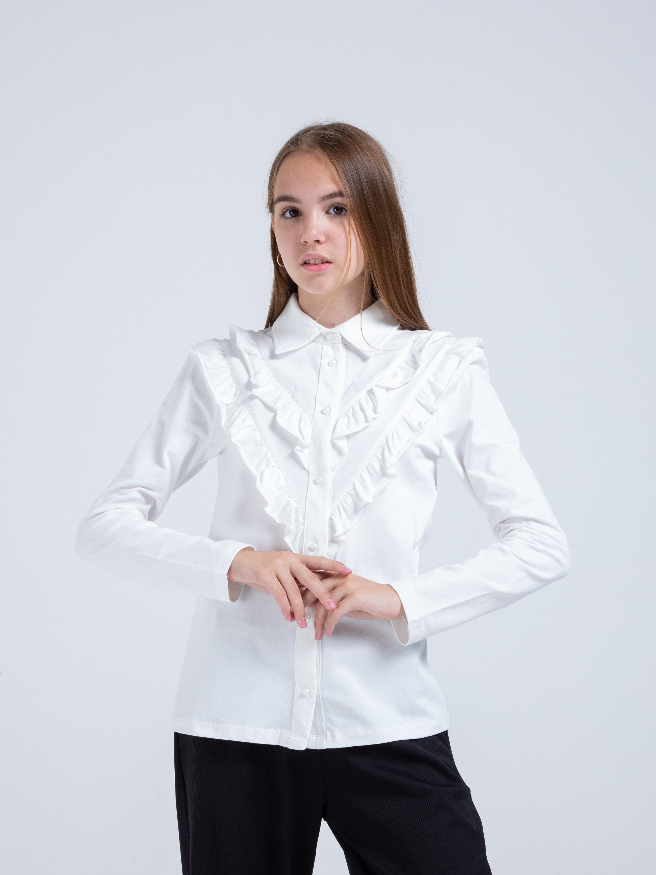 Блузка STELLA MODA 29402_молочный - фото 11